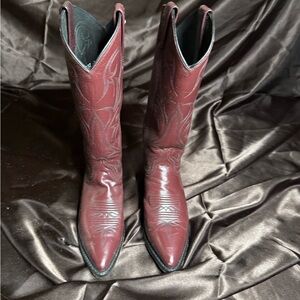 Dan Post Maroon Heeled Western Boots